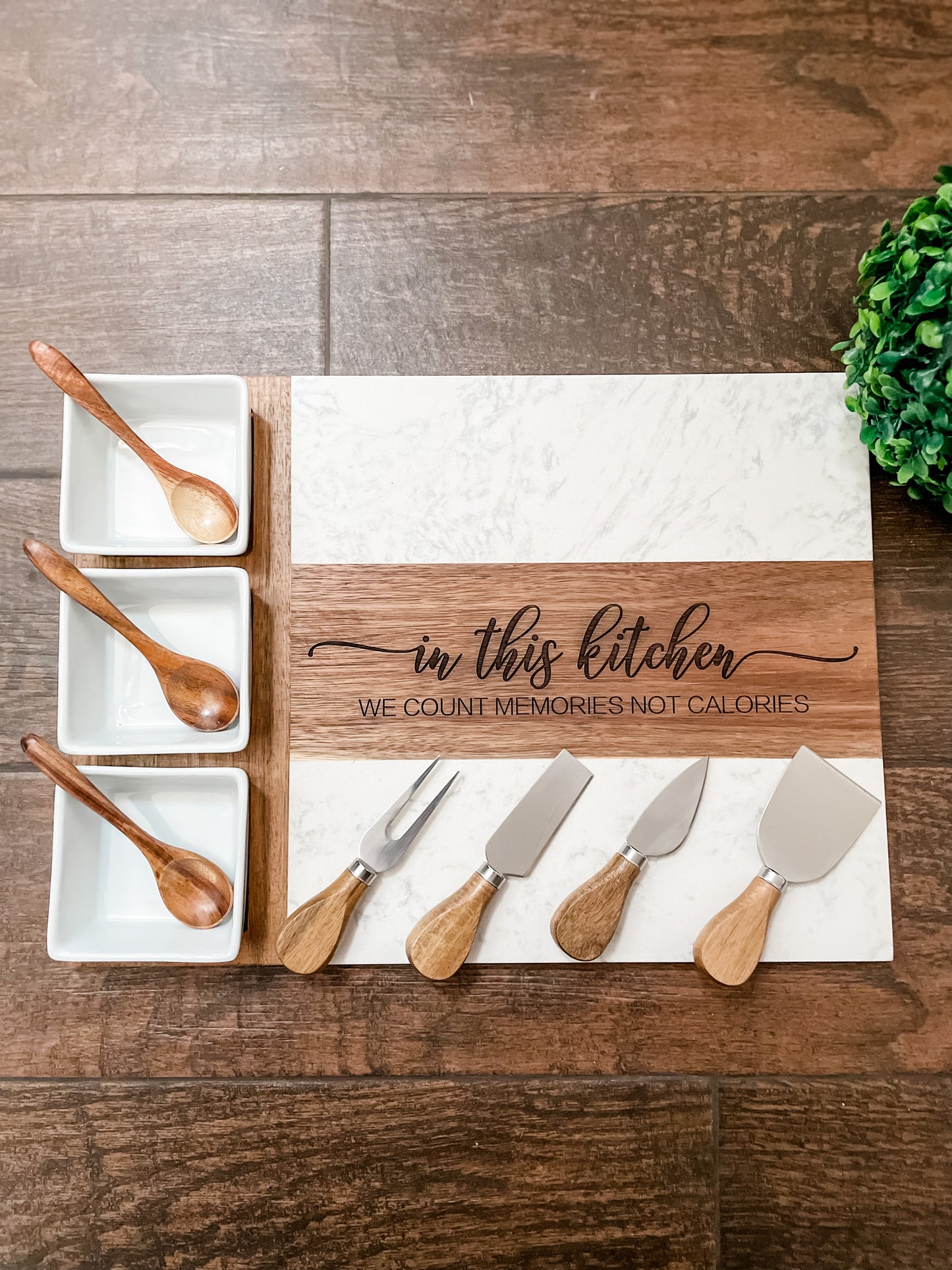 Marble Wood Charcuterie Board