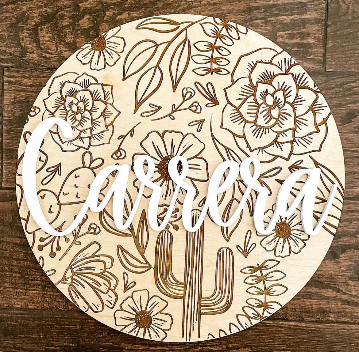 Engraved Desert Round