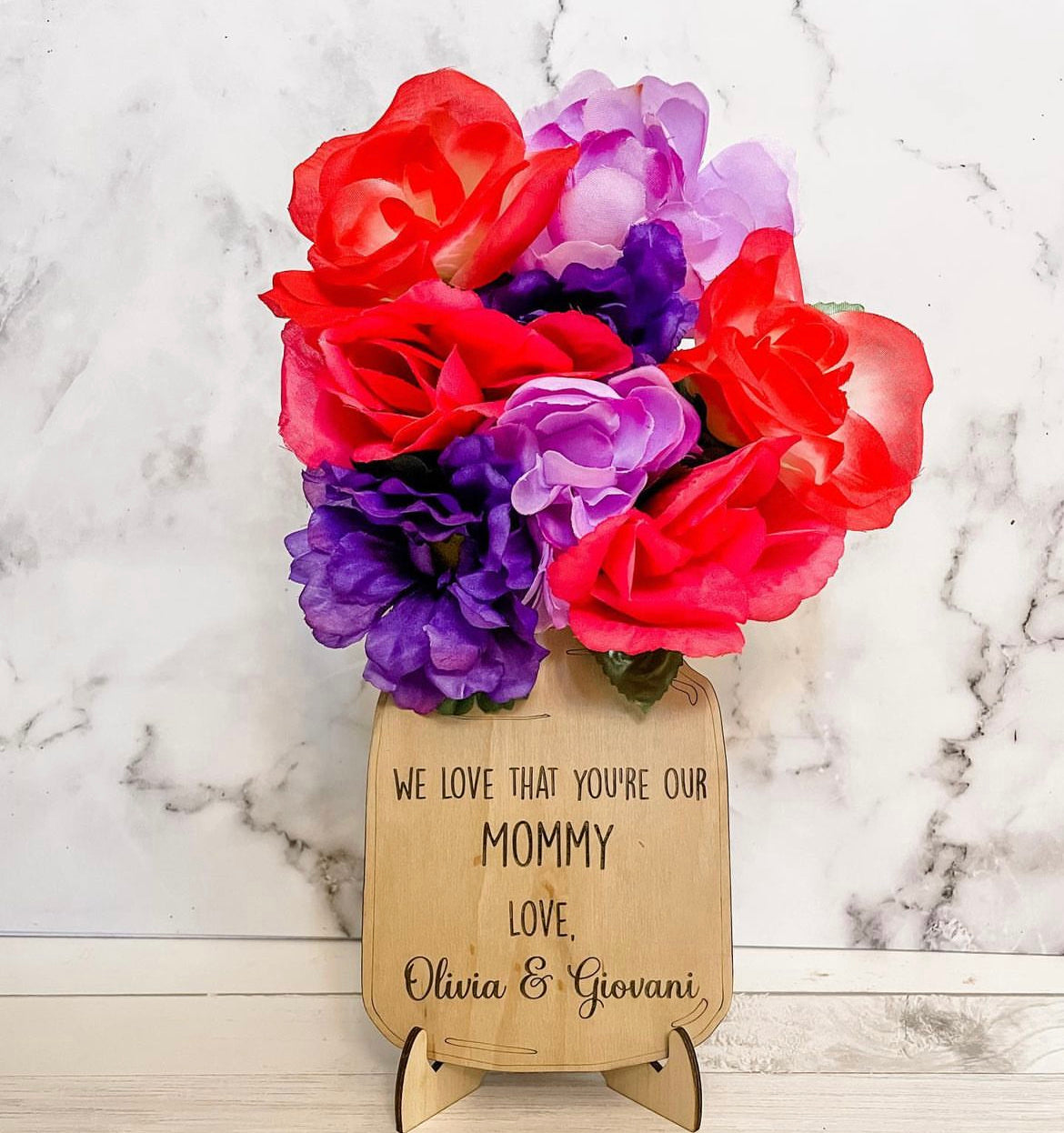 Mother’s Day Wood Flower Mason Jar