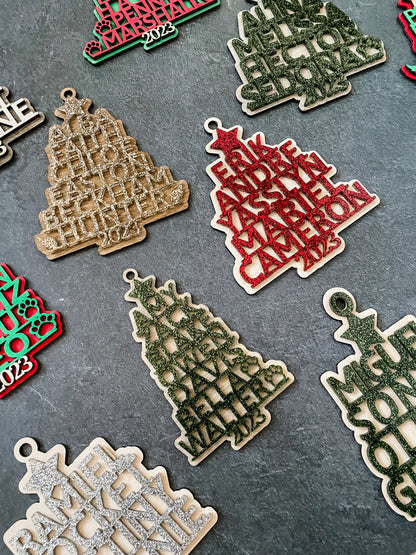 Family Christmas Tree Ornament