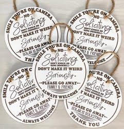 No Soliciting Sign